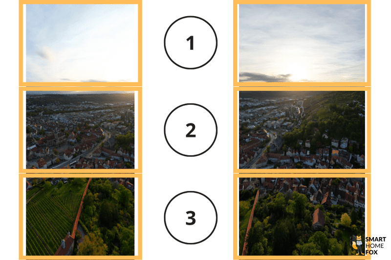 Ein vertikales Panorama der DJI Mini 3 Pro.